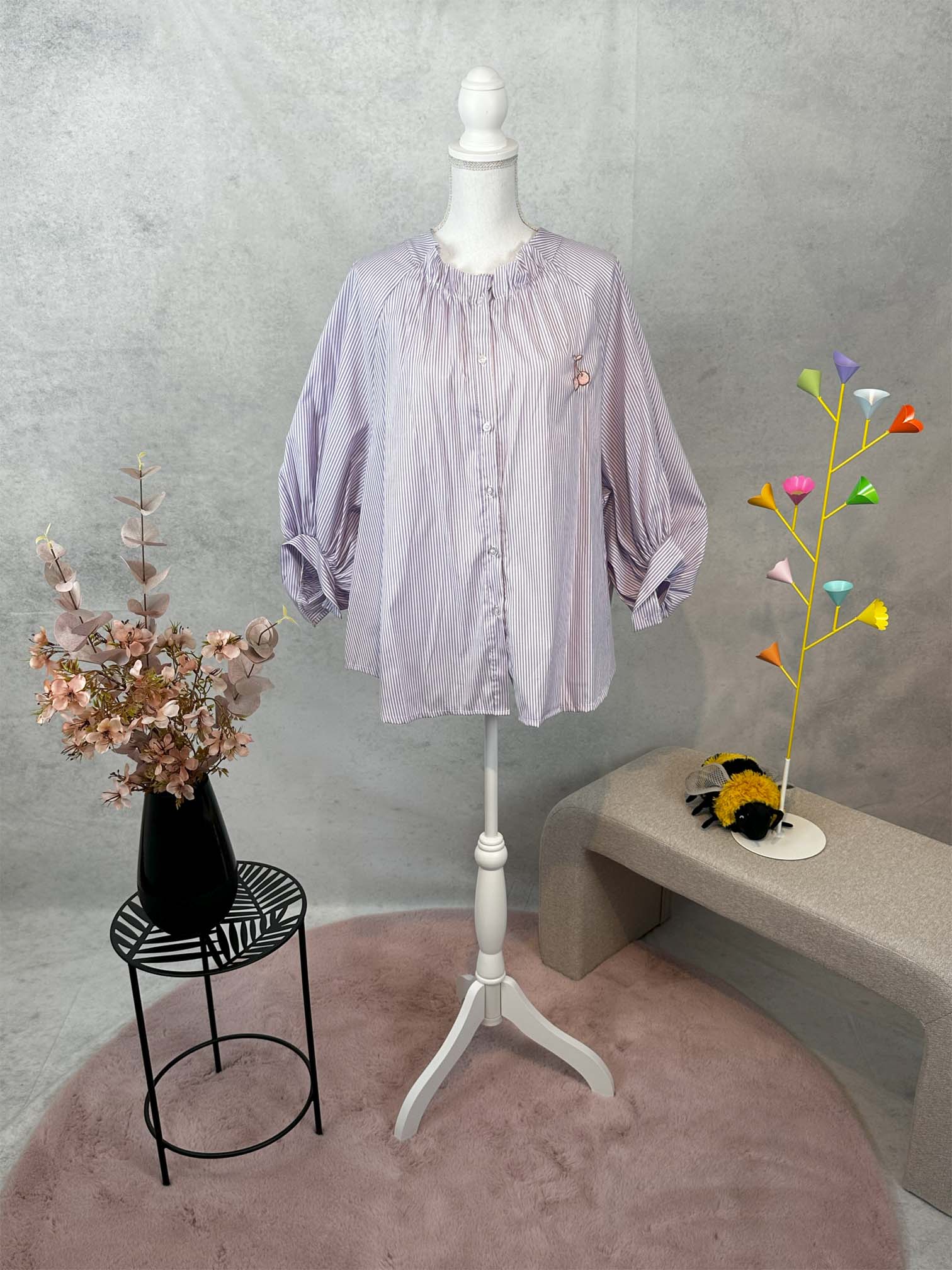 Bluse "Kirsche gestreift"